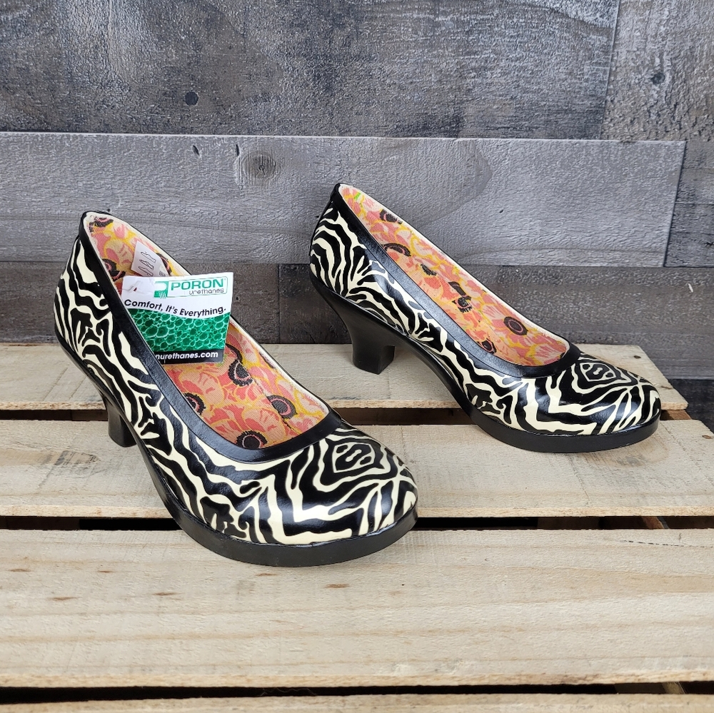 Däv Pump Zebra-Black Heel Shoes